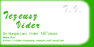 tezeusz vider business card